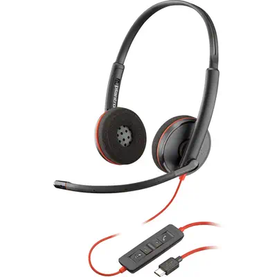 Micro-casque stéréo Poly Blackwire C3220 USB-C Poly - visuel 1 - hello RSE - Une qualité d'appel améliorée