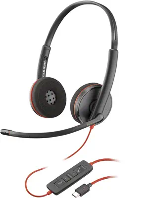 Micro-casque stéréo Poly Blackwire C3220 USB-C Poly - visuel 1 - hello RSE - Options de connectivité