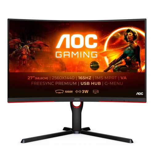AOC C27G2ZE/BK écran plat 68,6 cm (27) 1920x1080 pixels Full HD LED Noir,  Rouge - Écran - AOC