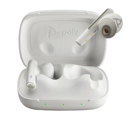 Étui de chargement de base blanc Poly Voyager Free 60 UC - HP - Casque Micro - visuel 1