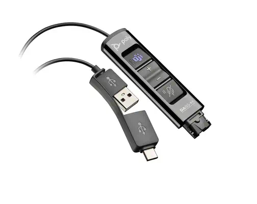 Adaptateur USB vers QD Poly DA85-M compatible TAA - Casque Micro - visuel 1