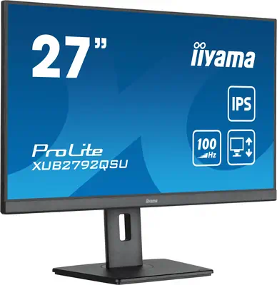 iiyama ProLite XUB2792QSU-B6 écran plat de PC 68,6 cm (27") 2560 x 1440 pixels Full HD LED Noir - Ecran Ordinateur - visuel 3