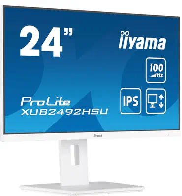 iiyama XUB2492HSU-W6 écran plat de PC 60,5 cm (23.8") 1920 x 1080 pixels Full HD LED Blanc - Ecran Ordinateur - visuel 1