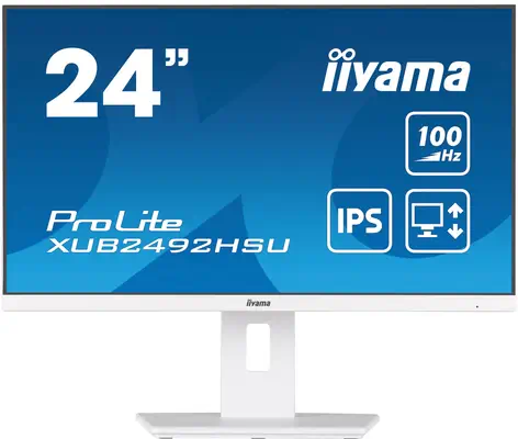 iiyama XUB2492HSU-W6 écran plat de PC 60,5 cm (23.8") 1920 x 1080 pixels Full HD LED Blanc - Ecran Ordinateur - visuel 2