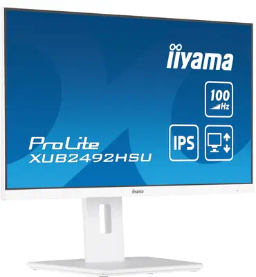iiyama XUB2492HSU-W6 écran plat de PC 60,5 cm (23.8") 1920 x 1080 pixels Full HD LED Blanc - Ecran Ordinateur - visuel 4