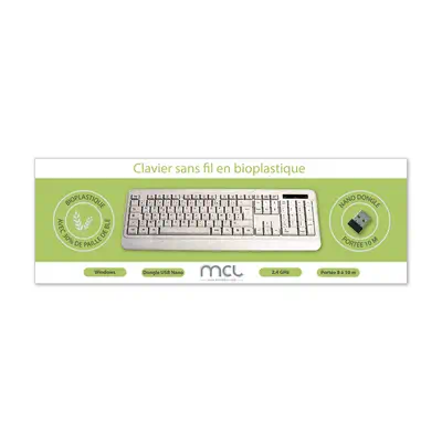 MCL MP1B99AACK305WBIB clavier Universel RF sans fil AZERTY Français Beige - Clavier - visuel 7