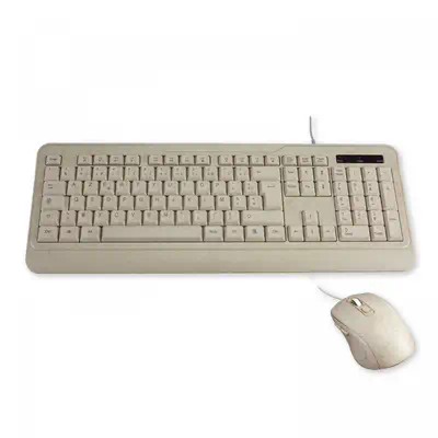 MCL MP3A99AACK2012BIB clavier Souris incluse Universel USB AZERTY Français Beige - Pack Clavier, souris - visuel 1