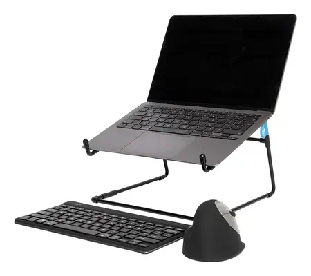 Support pour ordinateur portable R-Go Steel Office, adapté pour 10-22 pouces, noir - R-Go Tools - Autre Accessoire pour portable - visuel 6