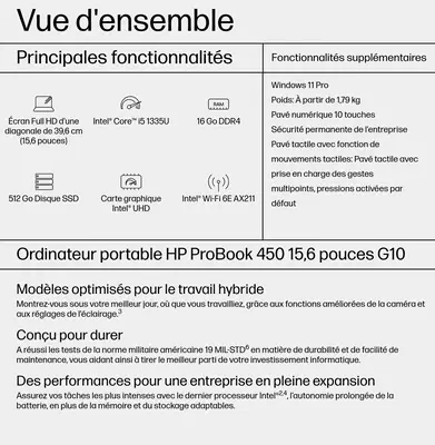 HP ProBook 15.6 G10 Intel® Core™ i5 i5-1335U HP - visuel 1 - hello RSE - Processeur Intel multicœur de 13e génération