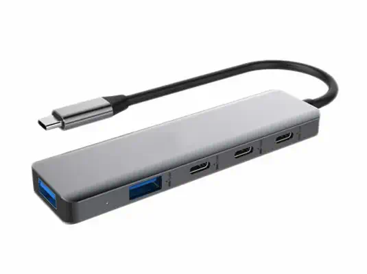 DLH DY-TU5200 hub & concentrateur USB Type-C 10000 Mbit/s Gris - Switchs et Hubs - visuel 1