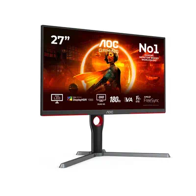 AOC G3 Q27G3XMN/BK écran plat de PC 68,6 cm (27") 2560 x 1440 pixels 2K Ultra HD LED Noir, Rouge - Ecran Ordinateur - visuel 2