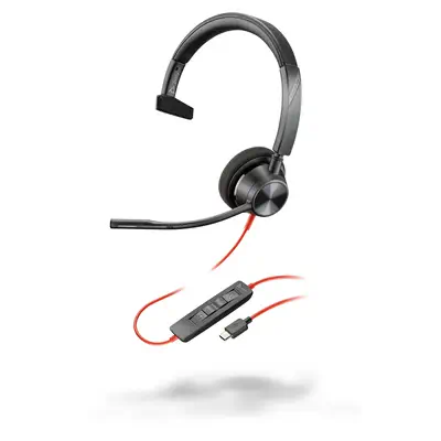 Micro-casque Poly Blackwire 3310 monaural USB-C + adaptateur USB-C/A - Casque Micro - visuel 6
