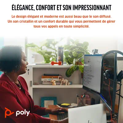 Micro-casque Poly Blackwire 3315 monaural USB-C + connexion Poly - visuel 1 - hello RSE - Conception confortable