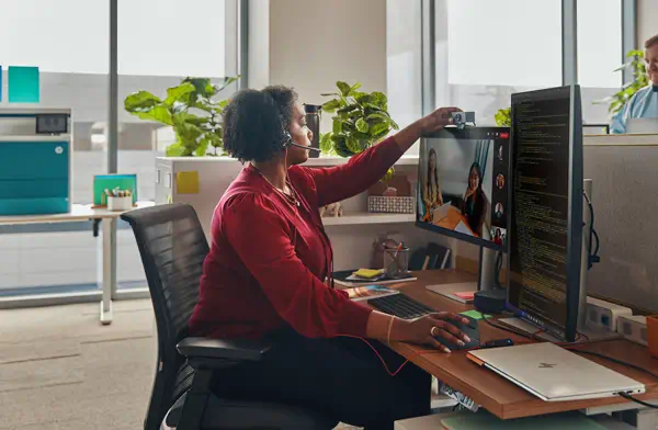 Micro-casque Poly Blackwire 3320 stéréo USB-C certifié Microsoft Teams + adaptateur USB-C/A - Casque Micro - visuel 5