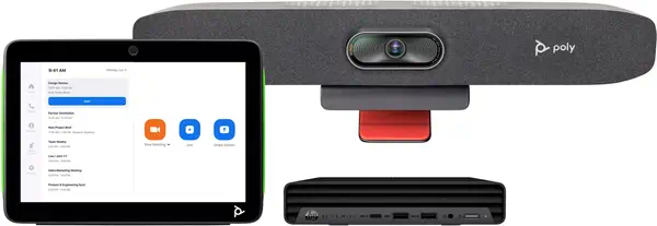 Pack Poly Studio Small Room pour Zoom Rooms : Barre de visioconférence Studio R30 USB et PC HP avec  - Visioconférence - visuel 1