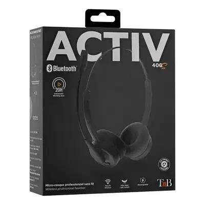 T'nB BLHSTEREOBT écouteur/casque Sans fil Arceau Bureau/Centre d'appels USB Type-C Bluetooth Noir - T'NB - Casque Micro - visuel 2