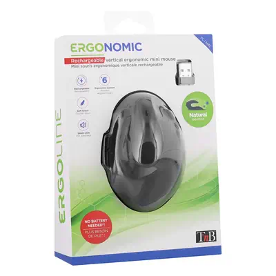 Mini souris sans fil ergonomique verticale et rechargeable - T'NB - Souris - visuel 5