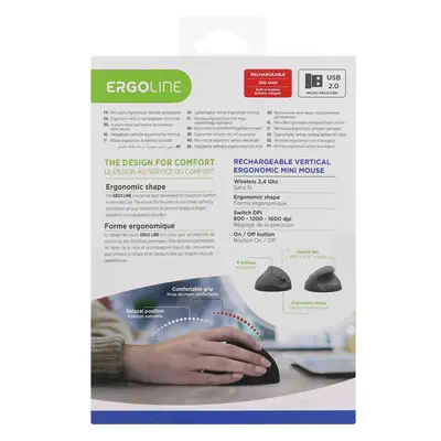 Mini souris sans fil ergonomique verticale et rechargeable - T'NB - Souris - visuel 7