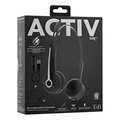 T'nB ACTIV 200S Casque Avec fil Arceau Bureau/Centre d'appels Noir - T'NB - Casque Micro - visuel 4