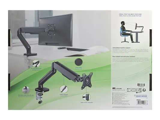 TNB ERGO Line Single Monitor Articulated Arm And Gas - T'NB - Accessoire Moniteur - visuel 5