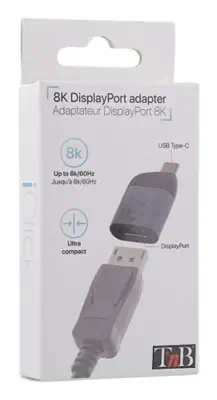 T'nB MINITCDP câble vidéo et adaptateur USB Type-C DisplayPort Noir, Gris foncé - T'NB - Connectique - visuel 4