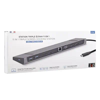 T'nB DSMST12 station d'accueil Avec fil USB 3.2 Gen 1 (3.1 Gen 1) Type-C Noir - T'NB - Station d'accueil pour portable - visuel 6