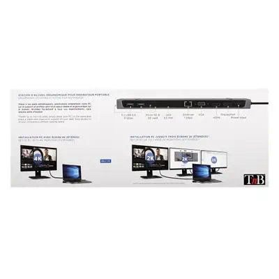 T'nB DSMST12 station d'accueil Avec fil USB 3.2 Gen 1 (3.1 Gen 1) Type-C Noir - T'NB - Station d'accueil pour portable - visuel 8