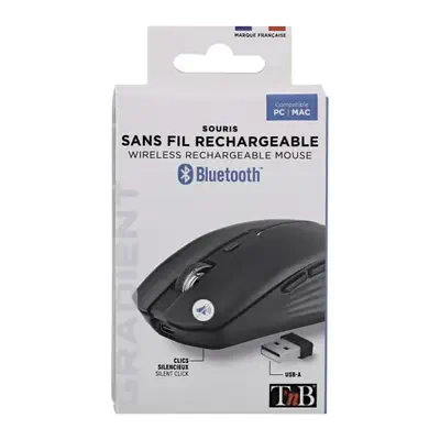 T'nB MWGRADIENTBK souris Droitier Bluetooth + USB Type-C 1600 DPI - T'NB - Souris - visuel 6