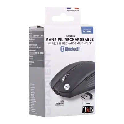 T'nB MWGRADIENTBK souris Droitier Bluetooth + USB Type-C 1600 DPI - T'NB - Souris - visuel 5
