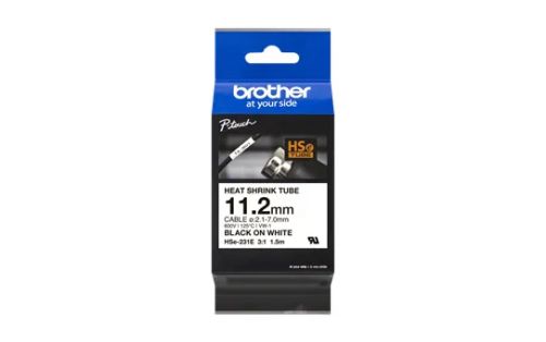 Achat BROTHER Heat Shrink Tube Black on White 11.2mm et autres produits de la marque Brother