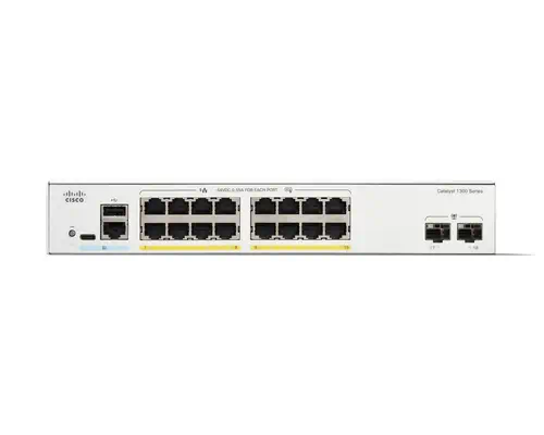 Cisco C1300-16FP-2G commutateur réseau Géré L2/L3 Gigabit Ethernet Cisco - visuel 1 - hello RSE - PORTS DU COMMUTATEUR