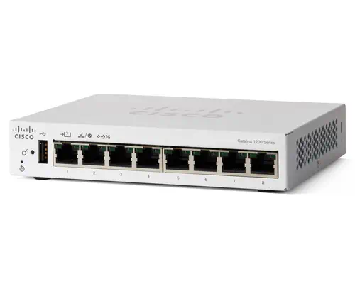 Cisco C1200-8T-D commutateur réseau Géré L2/L3 Gigabit Ethernet (10/100/1000) Blanc - Switchs et Hubs - visuel 1