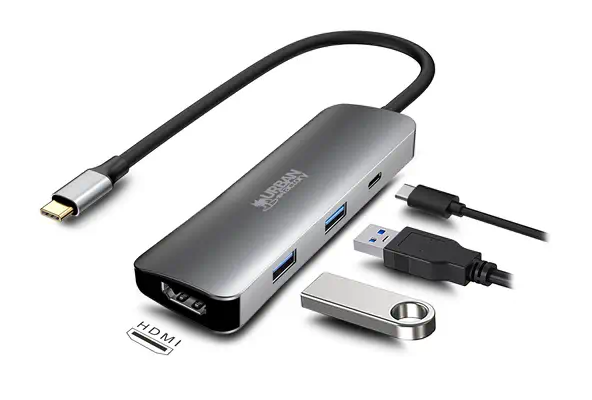 Urban Factory MHC40UF station d'accueil Avec fil USB 3.2 Gen 1 (3.1 Gen 1) Type-C Gris - Autre Accessoire pour portable - visuel 6