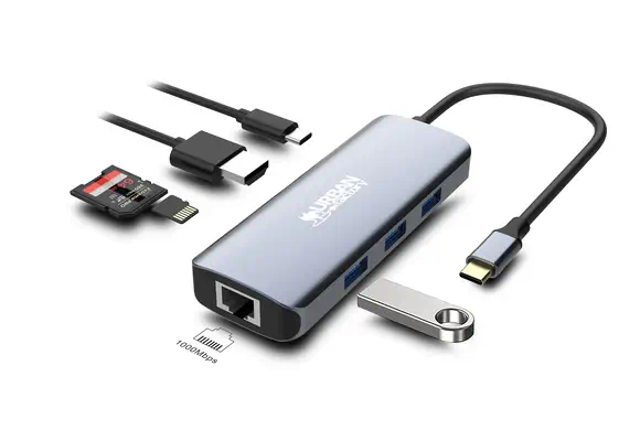 Urban Factory MHC50UF station d'accueil Avec fil USB 3.2 Gen 1 (3.1 Gen 1) Type-C Gris - Autre Accessoire pour portable - visuel 8