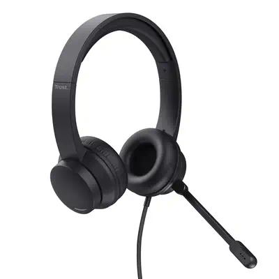 Trust Ayda Casque Avec fil Arceau Appels/Musique Noir Trust - visuel 1 - hello RSE - Qualité audio efficace