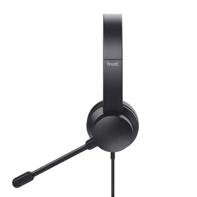 Trust Ayda Casque Avec fil Arceau Appels/Musique Noir Trust - visuel 1 - hello RSE - Ajustement confortable