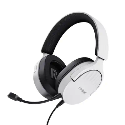 Trust GXT 489W FAYZO Casque Avec fil Arceau Jouer Noir, Blanc - Casque Micro - visuel 1
