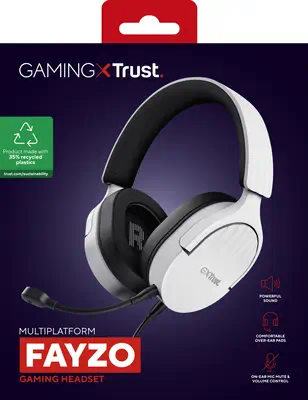 Trust GXT 489W FAYZO Casque Avec fil Arceau Jouer Noir, Blanc - Casque Micro - visuel 7