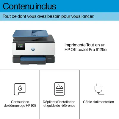 OfficeJet Pro 9125e Sans fil All-in-One Couleur Imprimante, Instant Ink; Impression recto-verso - HP - Multifonctions Jet d'encre - visuel 8