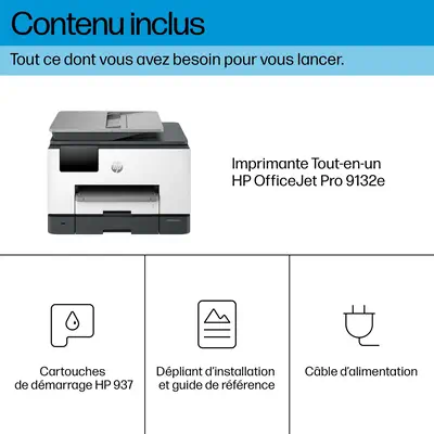 OfficeJet Pro Par 9132e Sans fil All-in-One Couleur Imprimante, Instant Ink; Impression recto-verso - HP - Multifonctions Jet d'encre - visuel 4
