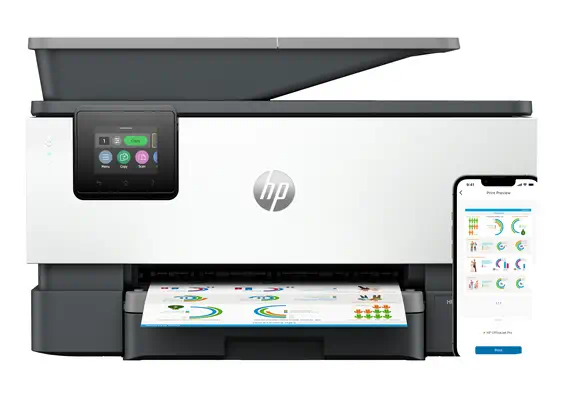 OfficeJet Pro 9120e Sans fil All-in-One Couleur Imprimante, Instant Ink; Impression recto-verso - HP - Multifonctions Jet d'encre - visuel 8