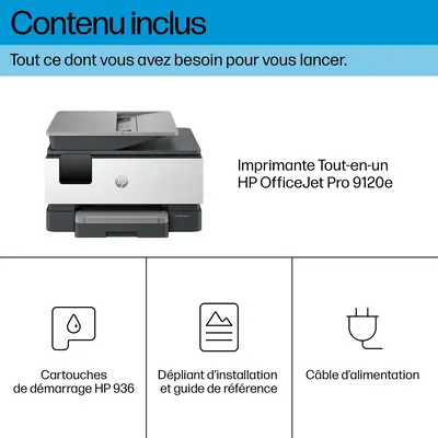 OfficeJet Pro 9120e Sans fil All-in-One Couleur Imprimante, Instant Ink; Impression recto-verso - HP - Multifonctions Jet d'encre - visuel 6