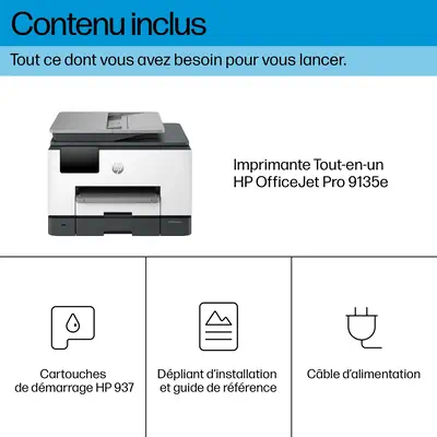 OfficeJet Pro 9135e Sans fil All-in-One Couleur Imprimante, Instant Ink; Impression recto-verso - HP - Multifonctions Jet d'encre - visuel 6