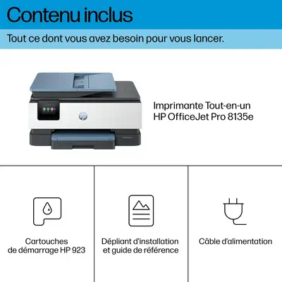 OfficeJet Pro 8135e Sans fil All-in-One Couleur Imprimante, Instant Ink; Impression recto-verso - HP - Multifonctions Jet d'encre - visuel 7