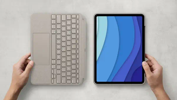 Logitech 920-010166 clavier pour tablette QWERTZ Allemand Smart Connector Sable - Accessoires Tablette - visuel 6