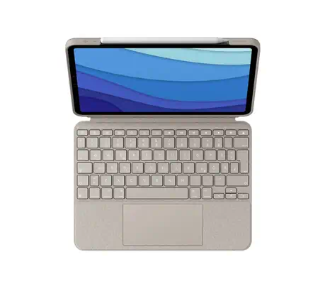 Logitech 920-010166 clavier pour tablette QWERTZ Allemand Smart Connector Sable - Accessoires Tablette - visuel 2