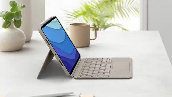 Logitech 920-010166 clavier pour tablette QWERTZ Allemand Smart Connector Sable - Accessoires Tablette - visuel 7