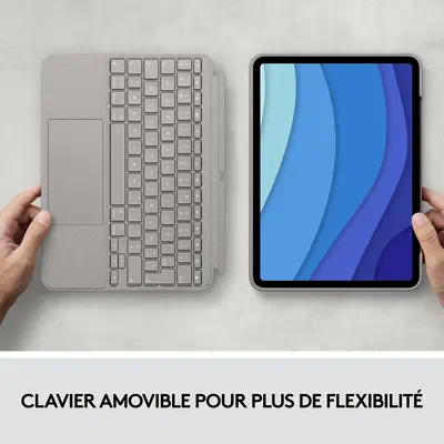 Combo Touch for iPad Pro 11-inch (1st, 2nd, Logitech - visuel 1 - hello RSE - CLAVIER DE TAILLE STANDARD DÉTACHABLE