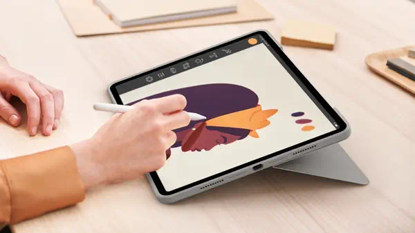 Logitech Combo Touch AZERTY Français Smart Connector Sable - Etui et Housse - visuel 7