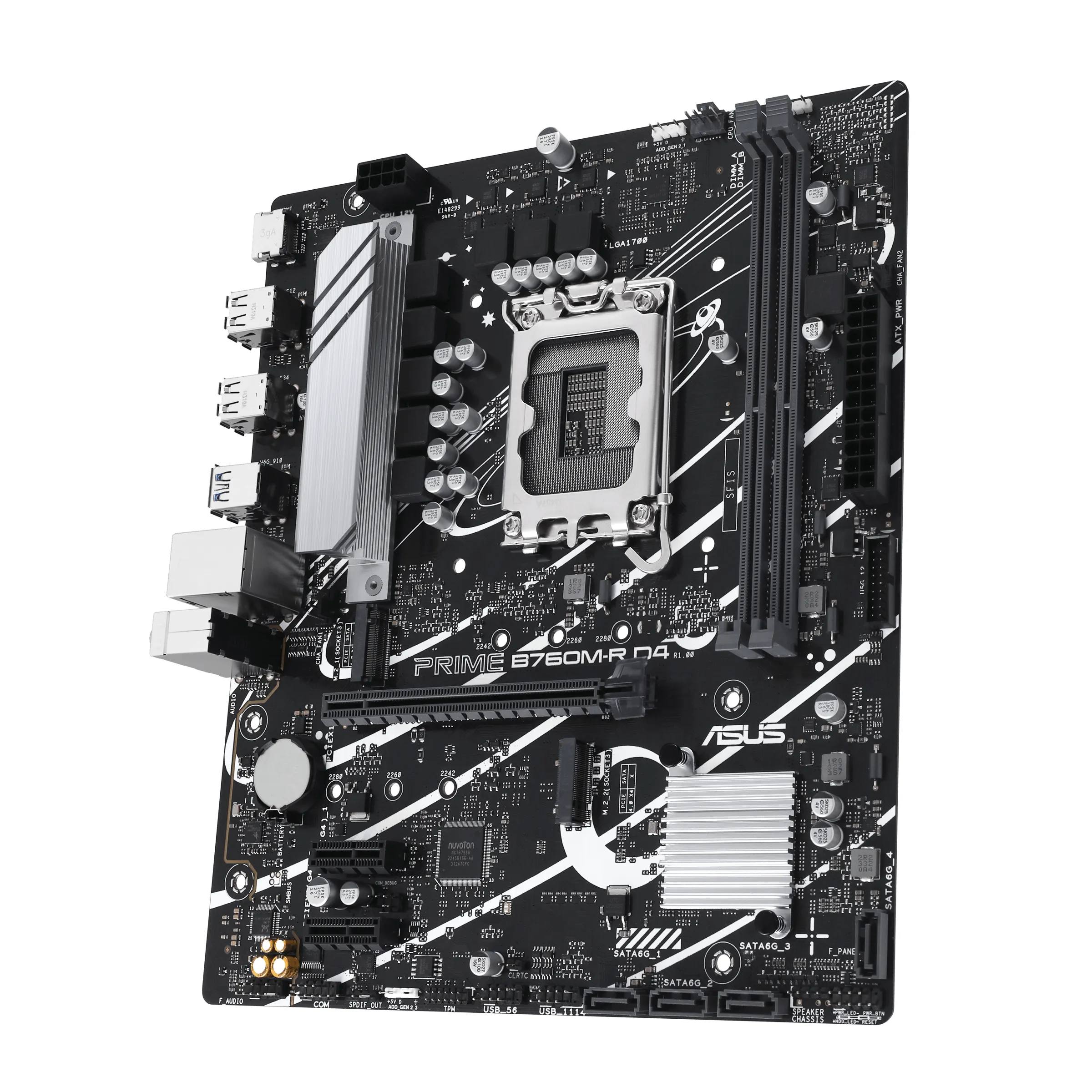 ASUS PRIME B760M-R D4 Intel B760 LGA 1700 Asus - visuel 1 - hello RSE - Optimisé pour la flexibilité du stockage